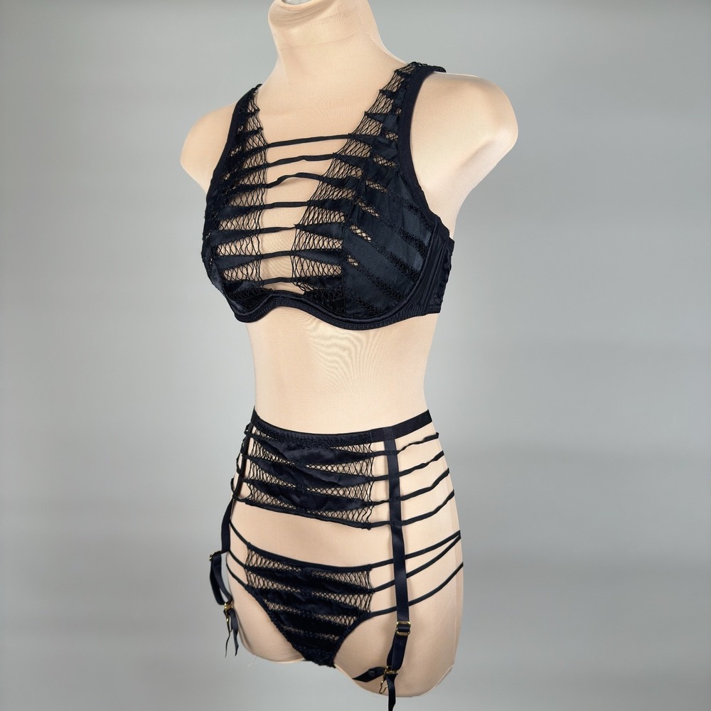 Agent Provocateur RAYNA Black Lace Set 34D/2(small) - Picture 2 of 9